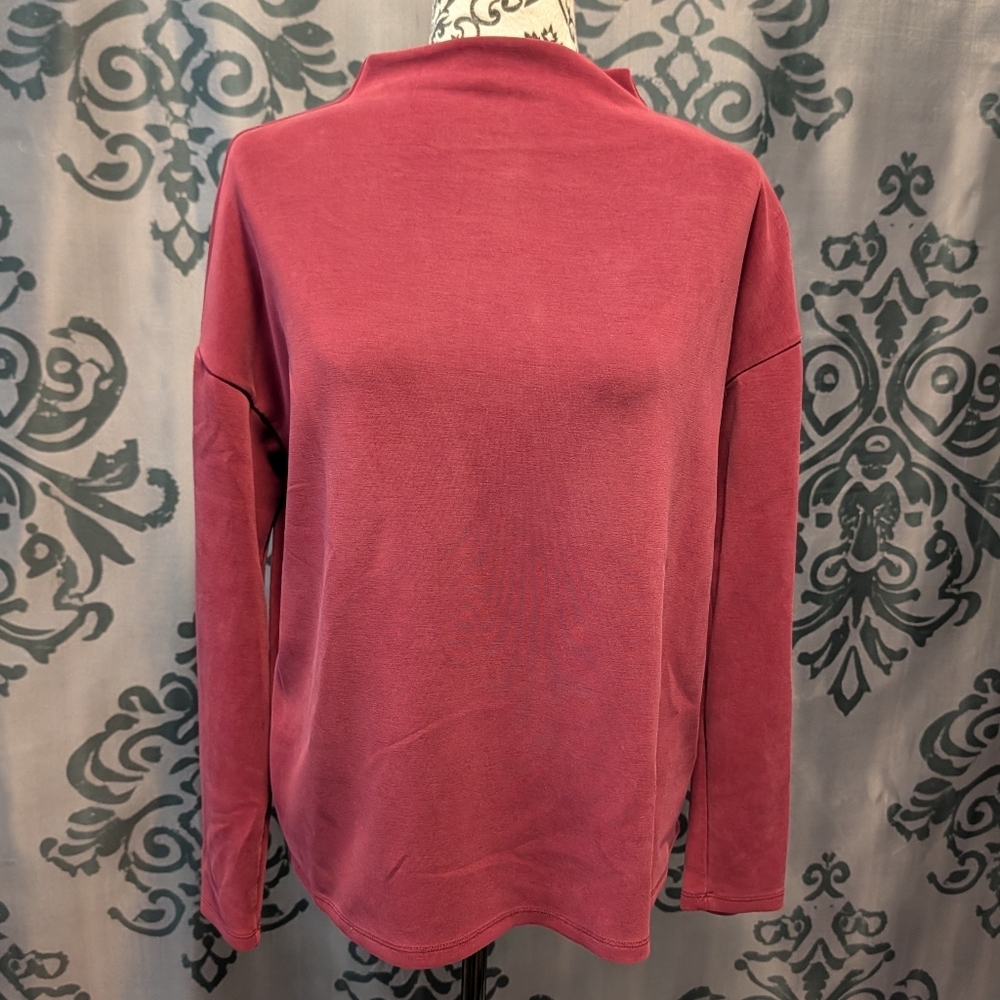 Up! Butter Turtleneck Top- Burgundy- Very Soft!!